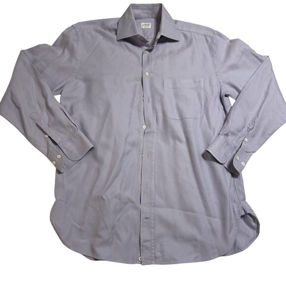 Armani Collezioni Men Dress Shirt Button Up Light Purple Long Sleeve Size 38 15R - Picture 1 of 7